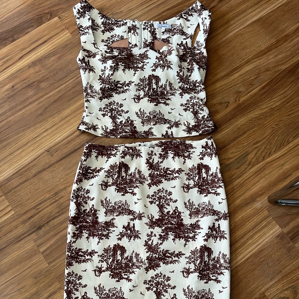 SOLD! Gorgeous Miaou corset midi skirt set size m